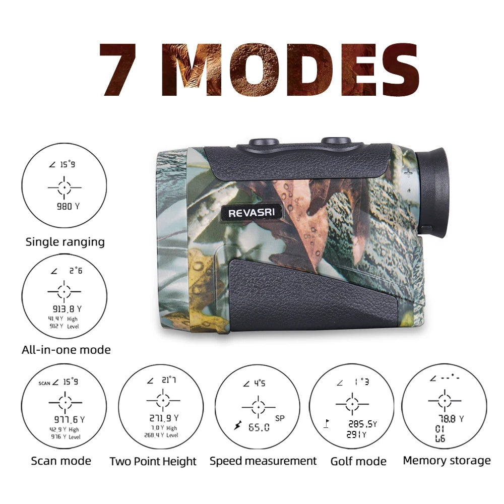 Rechargeable Golf Rangefinder with Slope Switch and Flag Lock Vibration