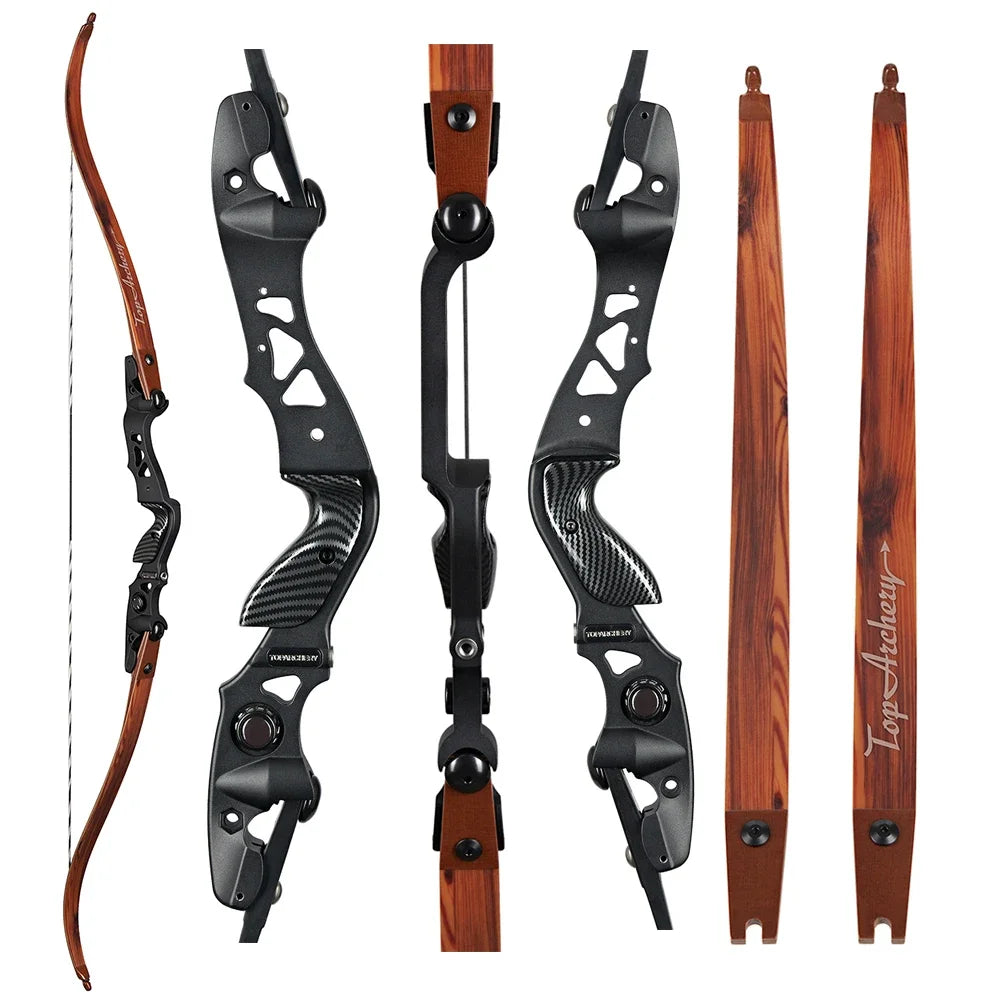 62" Takedown Recurve Bow – 25–60lbs for Target and Hunting Use