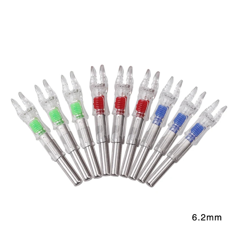 Lighted Arrow Nocks – 6/12pcs LED Arrow Tail for ID 6.2mm Hunting & Shooting