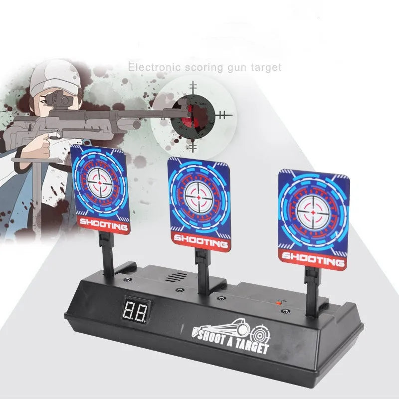 Auto-Reset Electric Target – High-Precision Nerf Gun Scoring Toy for Kids