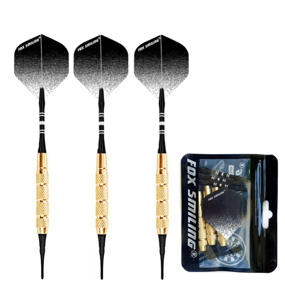 3 pcs Fox Smiling 18g soft tip darts – aluminium shafts and nylon tips
