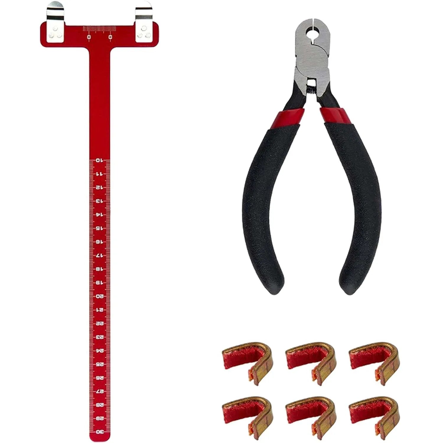 Archery Bow String Nocking Points Pliers T Square Ruler Set With Brass Nocks for Bow Tuning Kit