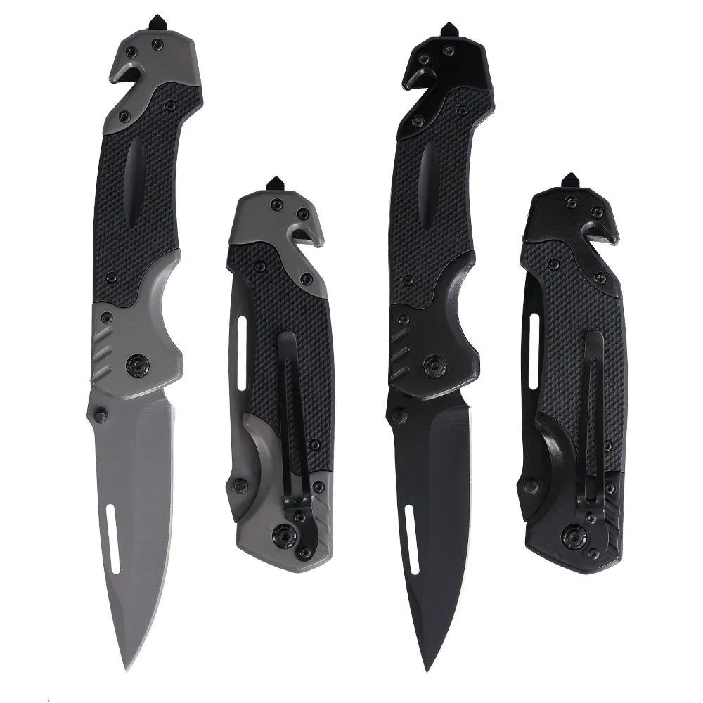 Stainless Steel Folding Survival Knife – Outdoor Camping EDC Tool for Fishing & Self-Defence