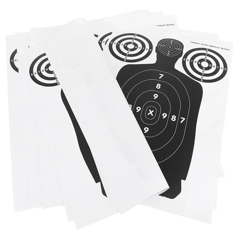 Human Body Shape Archery Target Papers, 5, 10, 20 Pack for Shooting Practice, Bow, Arrows, Hunting
