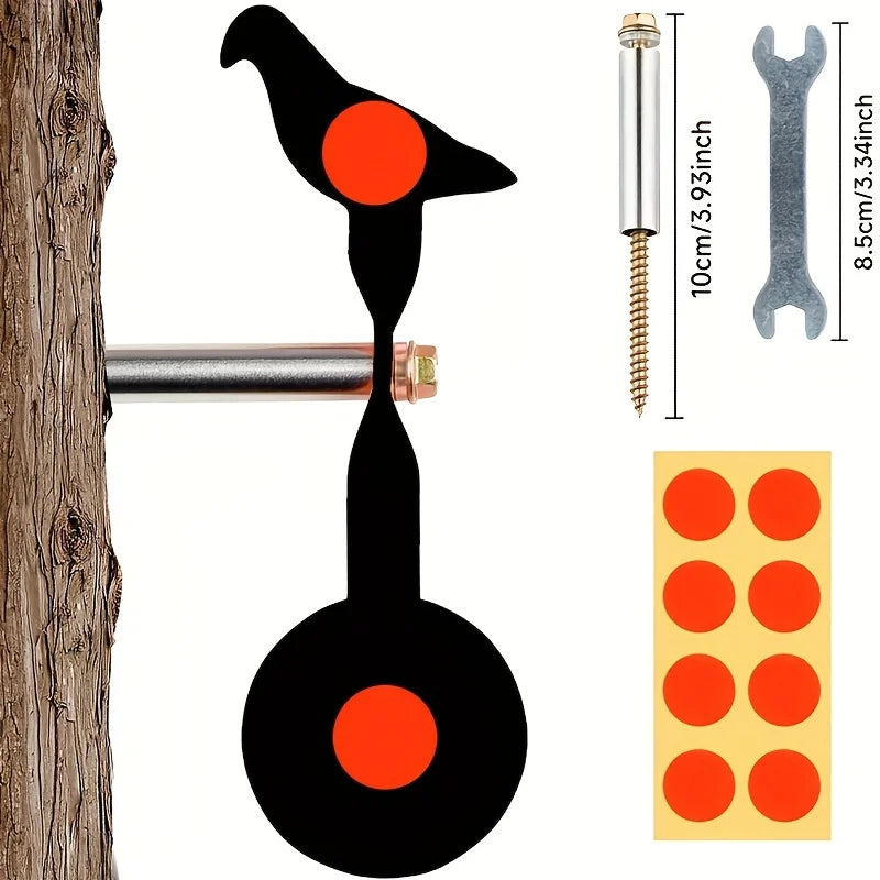5.5" Stainless Steel Bird Rotating Target – BB & Slingshot Air Gun Practice
