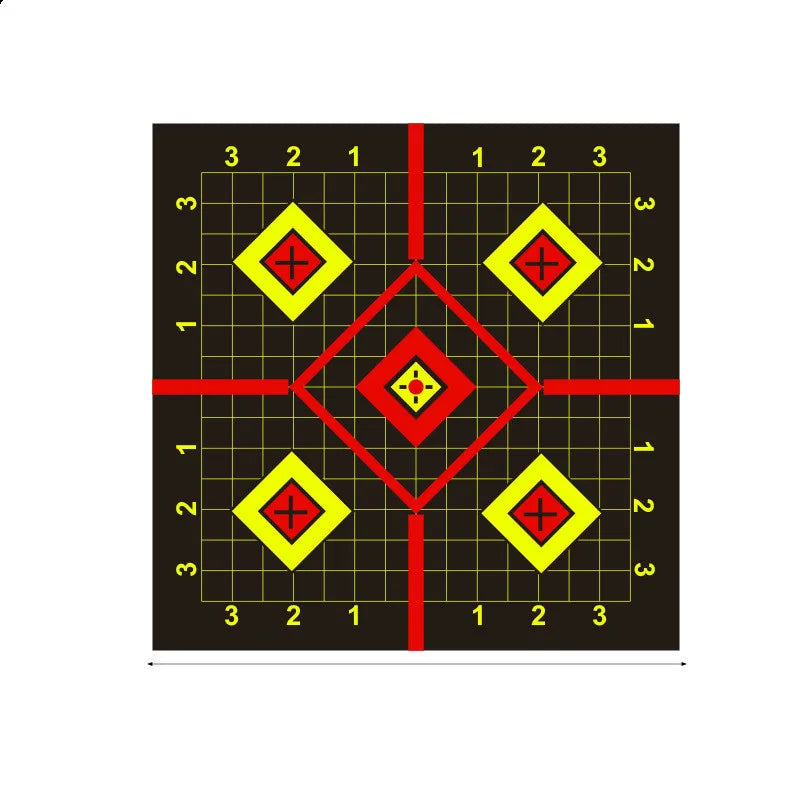 Splatterburst Targets 8 x 8 Inch Sight-In Stick & Splatter Self-Adhesive Shooting Targets – 10 Pcs