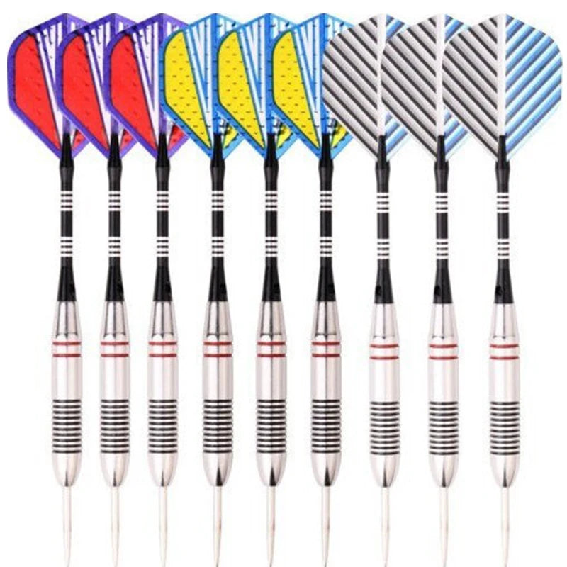 3 pcs professional steel tip darts – 24g with aluminium shafts and premium flights