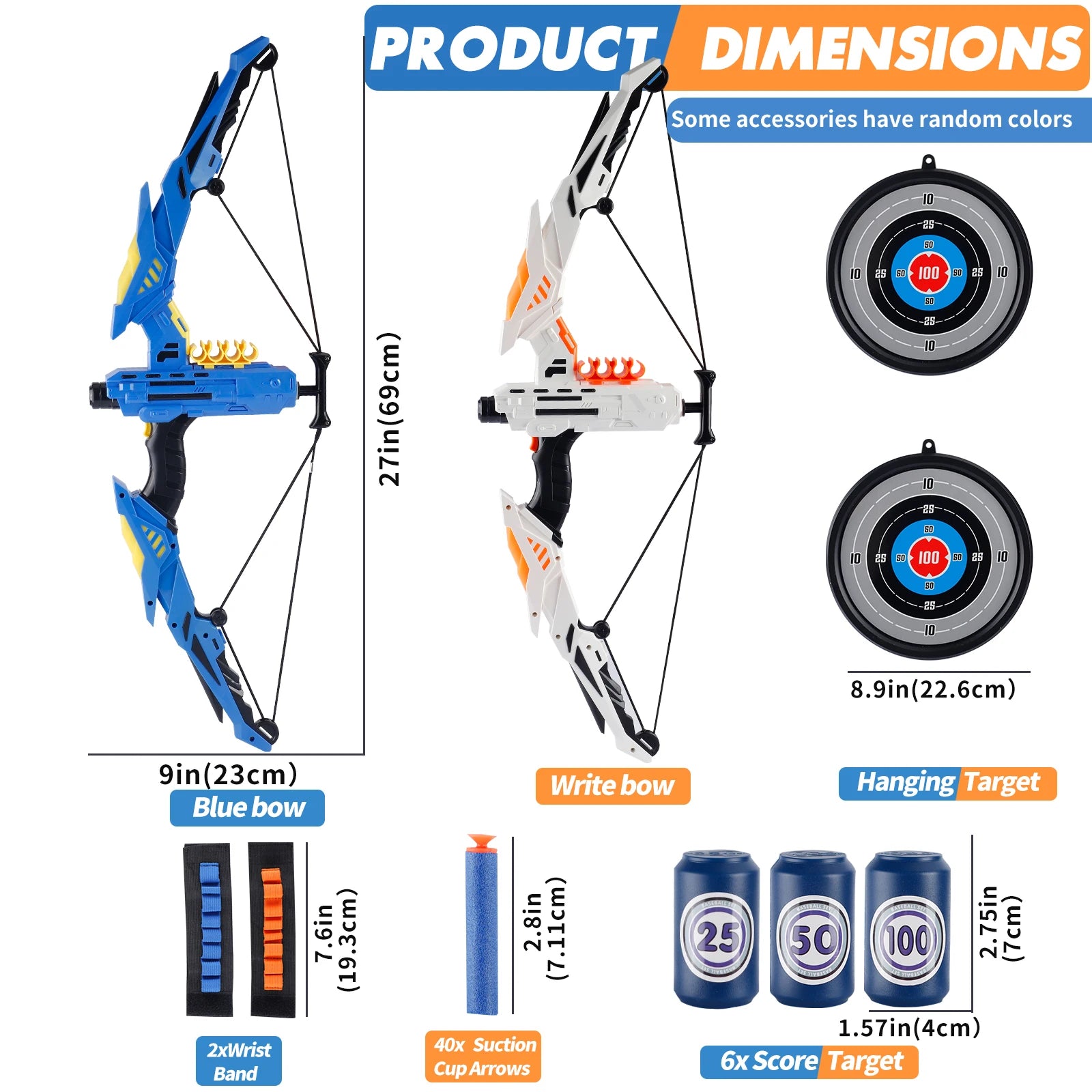 Kids soft dart archery set – light-up toy bow for indoor and outdoor play (ages 3–6)