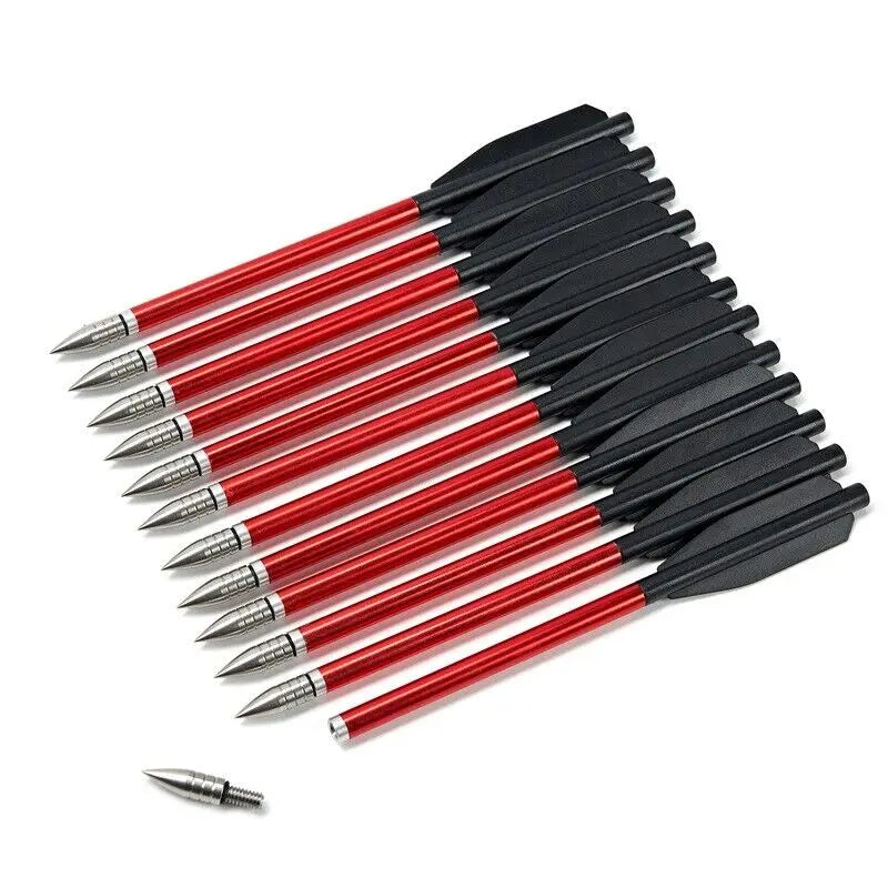 6.5-Inch Aluminum Crossbow Bolts – Screw-in Tips for Hunting & Target Shooting