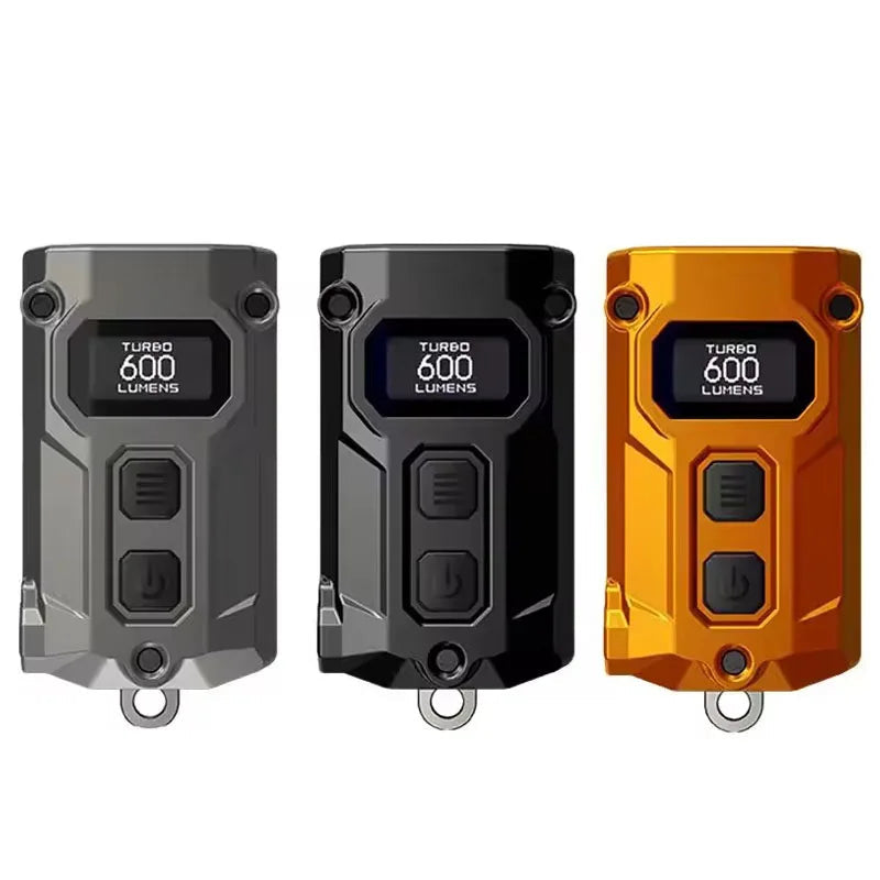 EDC Keychain Flashlight Rechargeable 600 Lumen with Multiple Colour Temperatures