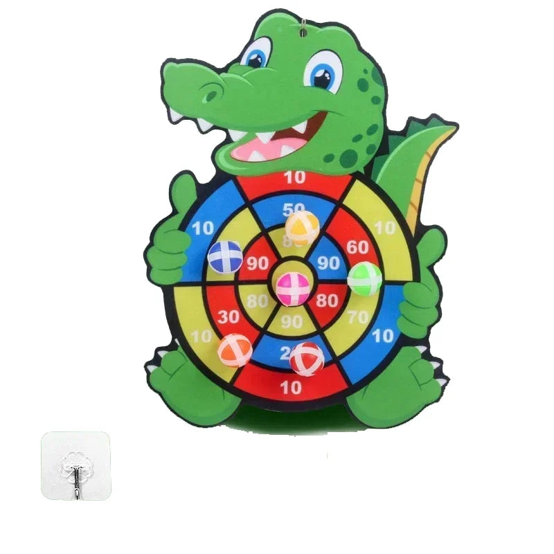 Educational dart board game – Safe indoor and outdoor play for kids with sticky balls