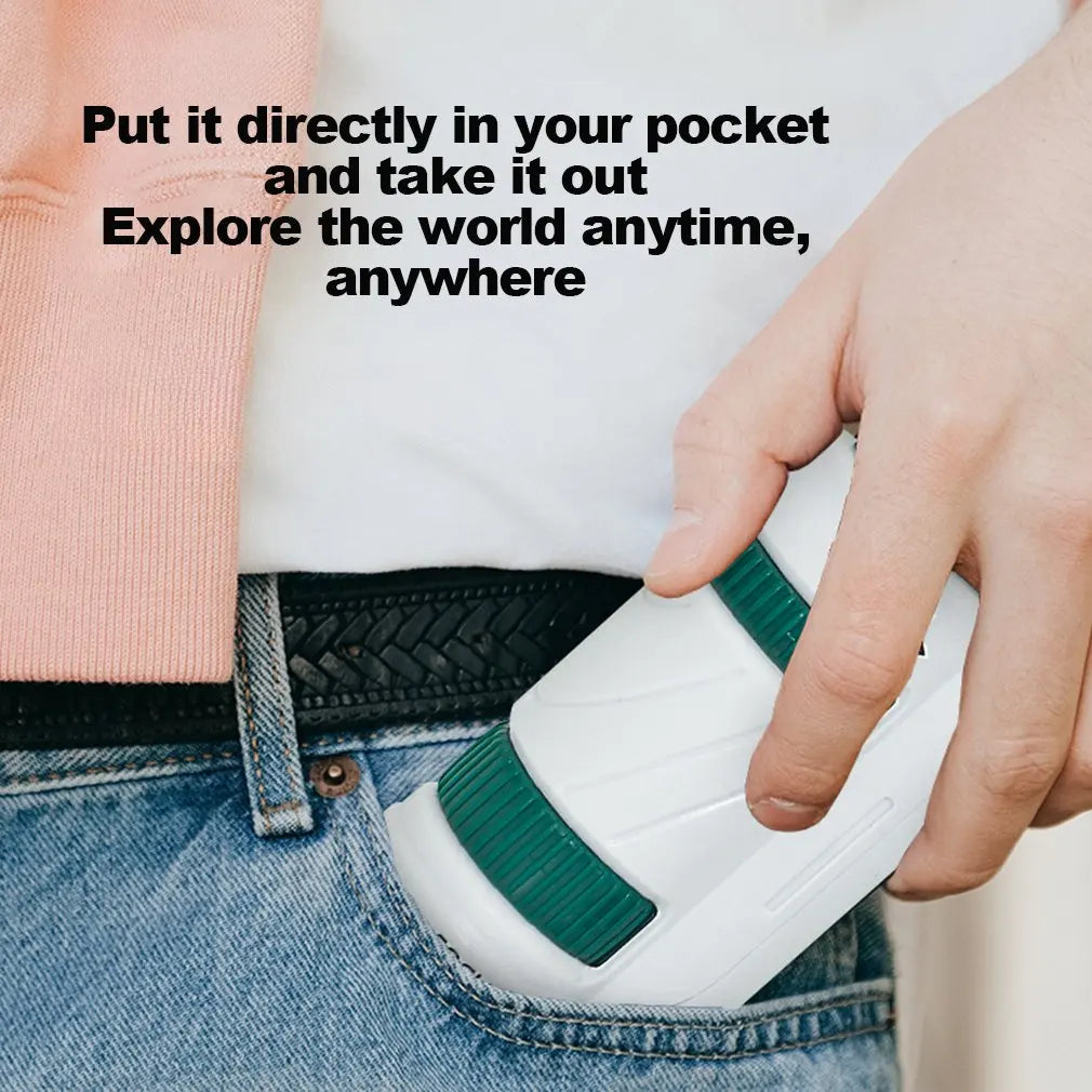 60–180x Pocket Microscope with LED Light for Kids' Science Exploration