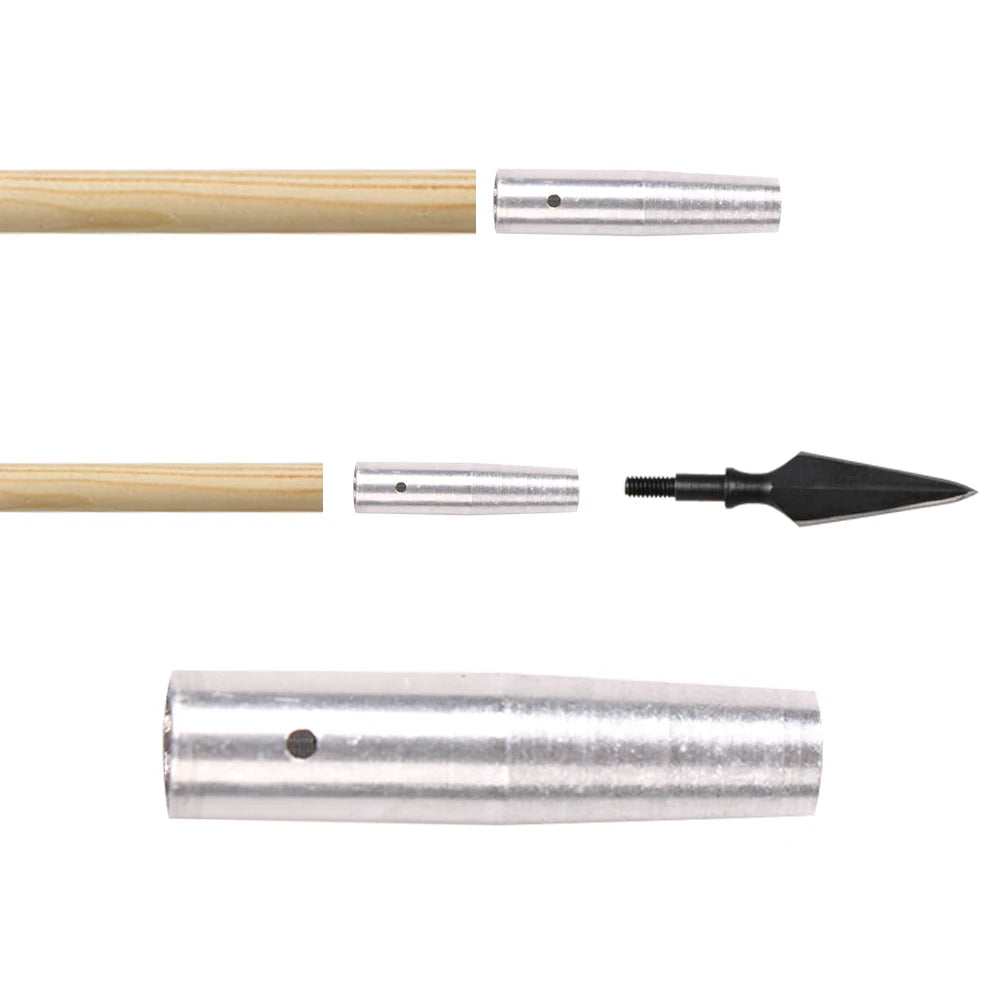 Archery Connect Arrowhead – Aluminium Arrow Inserts for 8mm Wooden & Bamboo Shafts