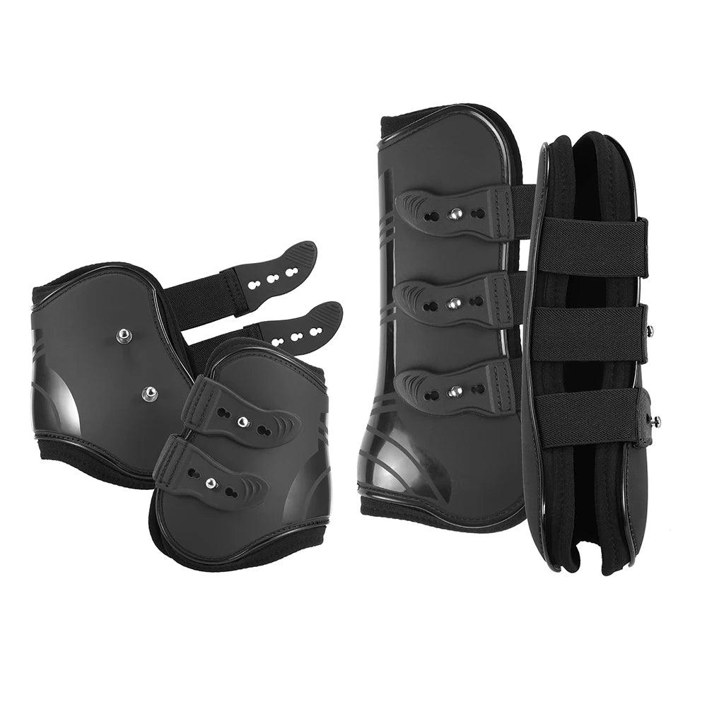 2PCS Adjustable Neoprene Horse Leg Boots – Tendon & Fetlock Support