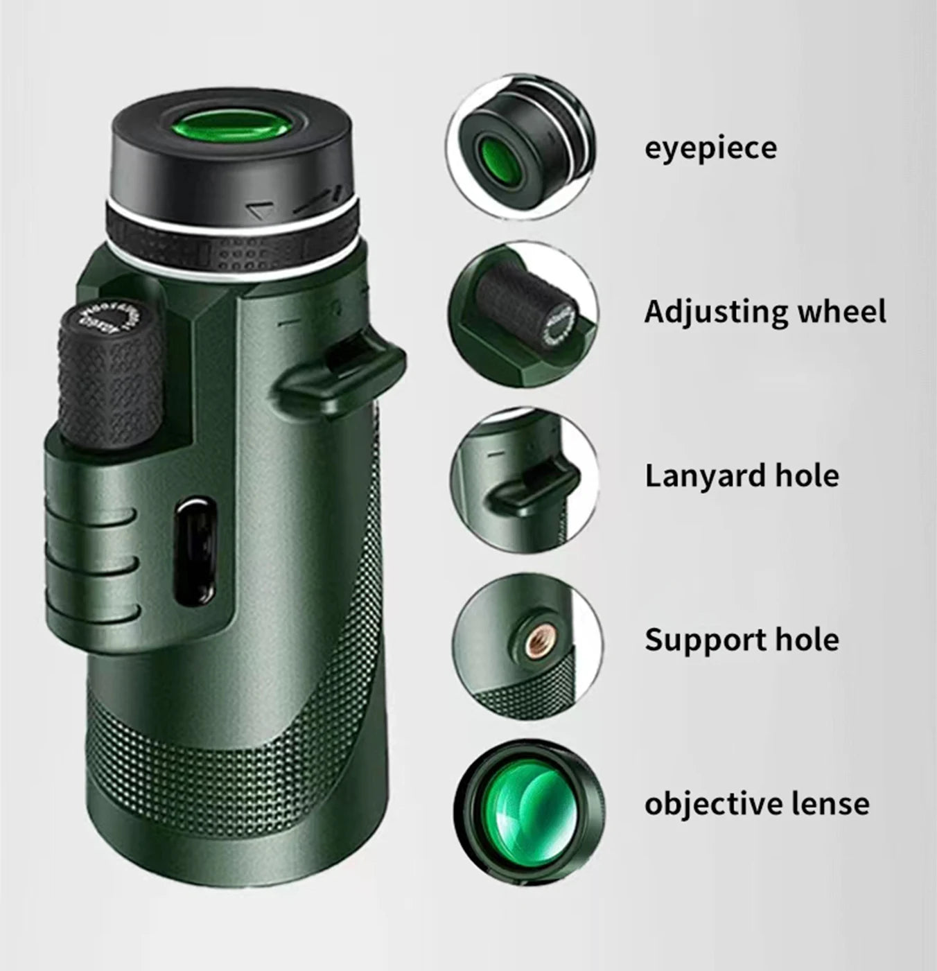 Monocular Telescope 80x100 Zoom – Long-Range HD Optics for Outdoor Adventures