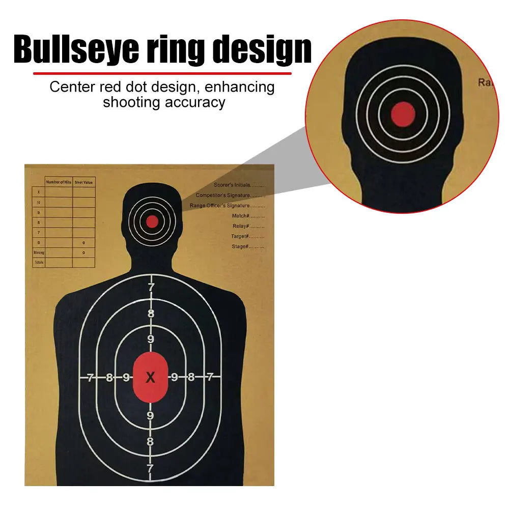 10pcs Large Silhouette Cardboard Targets – 40x33cm Corrugated Paper Shooting Practice Set