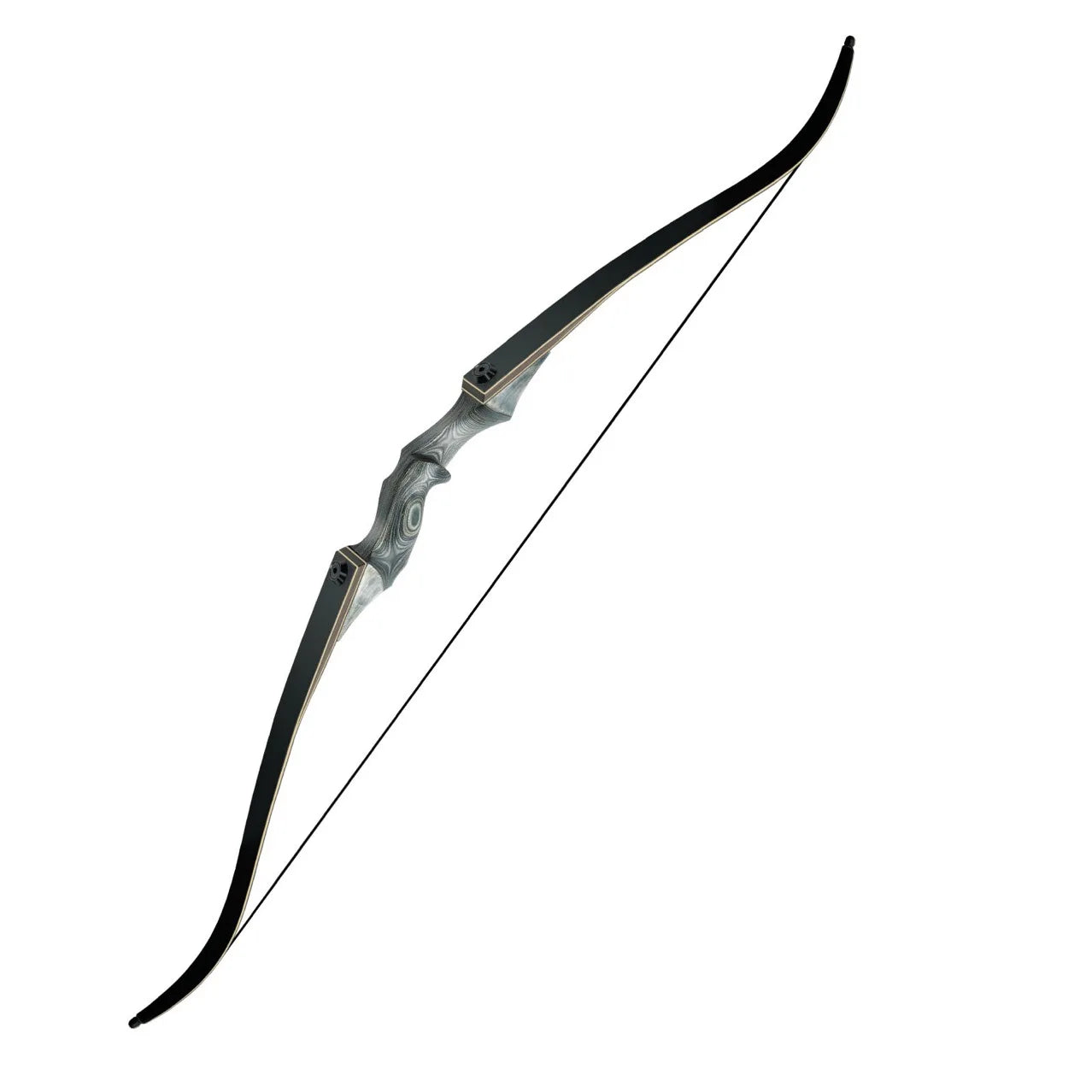 60" takedown recurve bow – traditional wood design for hunting and target shooting (25–60lbs)