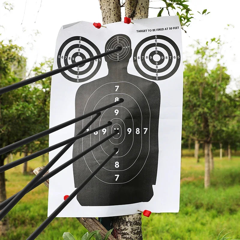 30-Pack Archery Target Papers - 60cm Diameter For Compound & Recurve Bow Practice