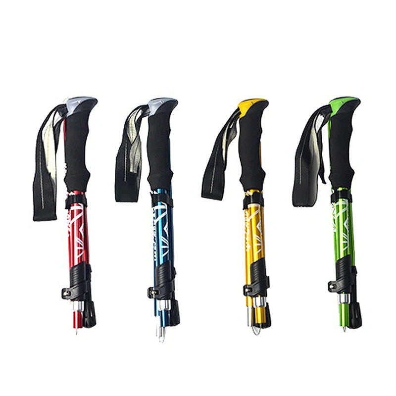 Foldable Trekking Pole – 5-Section Lightweight Walking Stick for Hiking & Travel