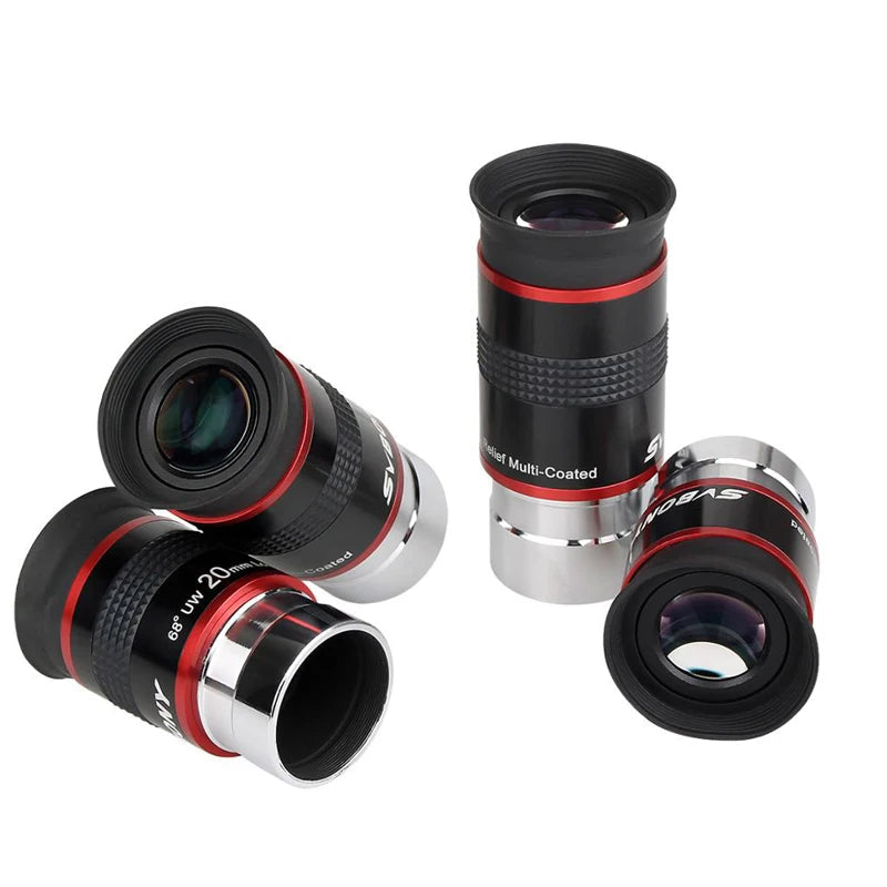68° Ultra Wide Angle Telescope Eyepiece – FMC Optical Glass, 6mm to 20mm Focal Lengths