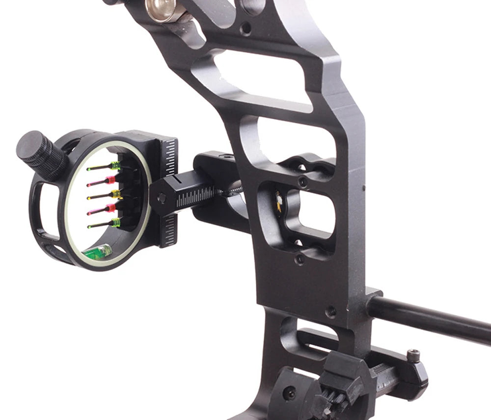 5 Pin Bow Sight with LED Light and 0.029" Fibre Optics for Compound Bows