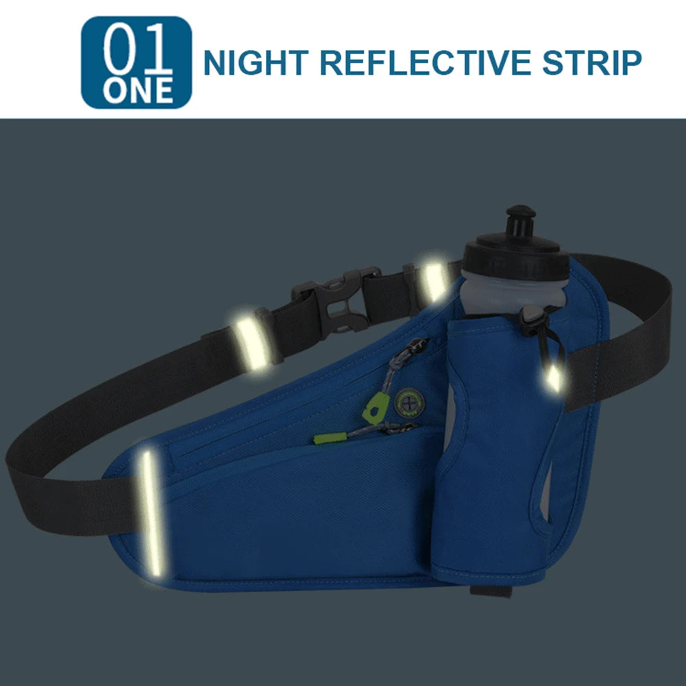 Running Waist Bag with Reflective Strip – Unisex Sports Fanny Pack for Cycling & Jogging