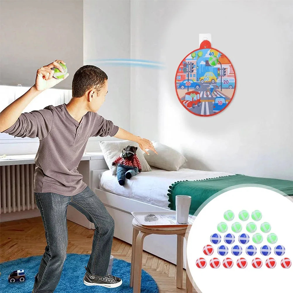 30pcs sticky dart balls – Safe Velcro balls for kids' dart games and active play