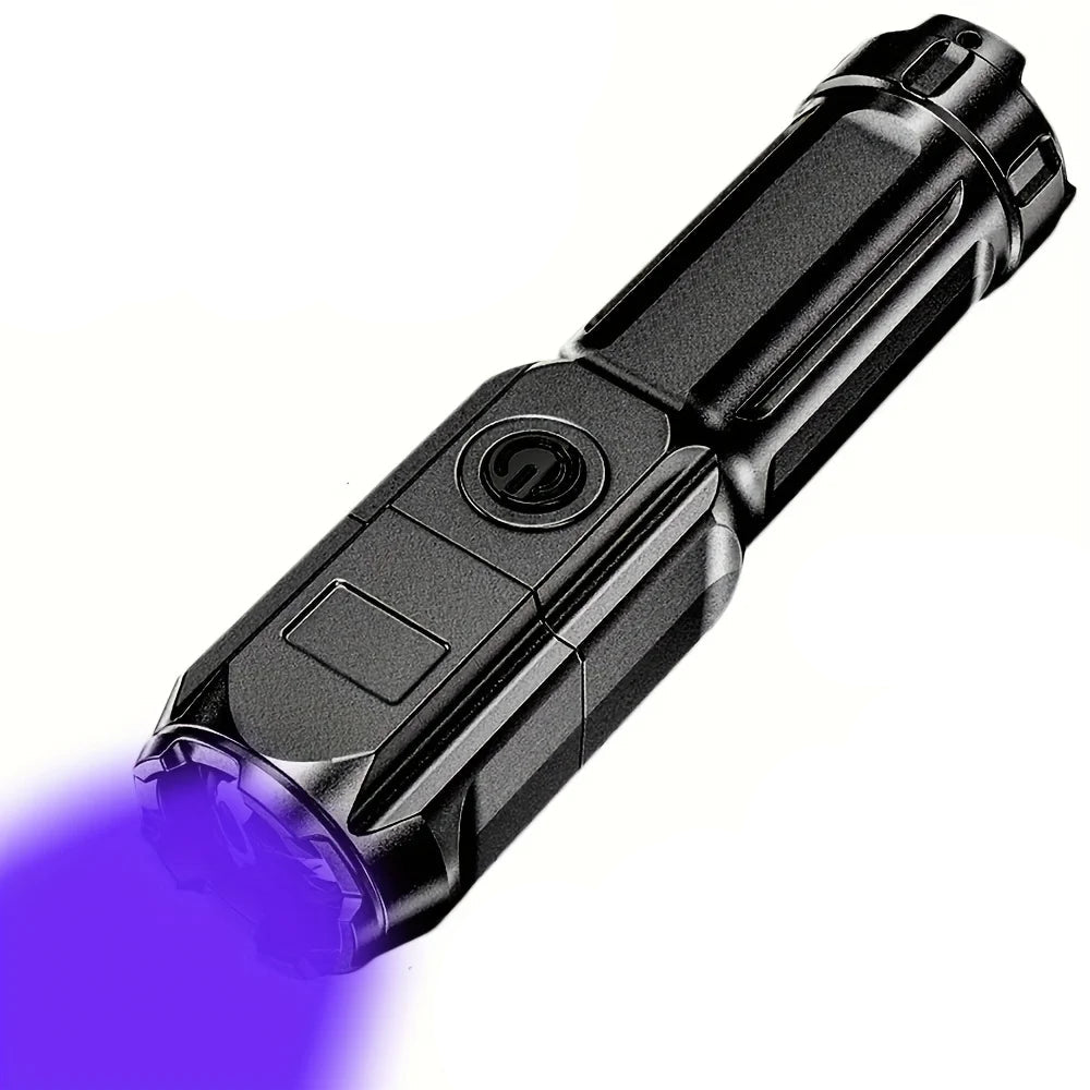 Portable UV Flashlight UV395NM Zoomable ABS Torch