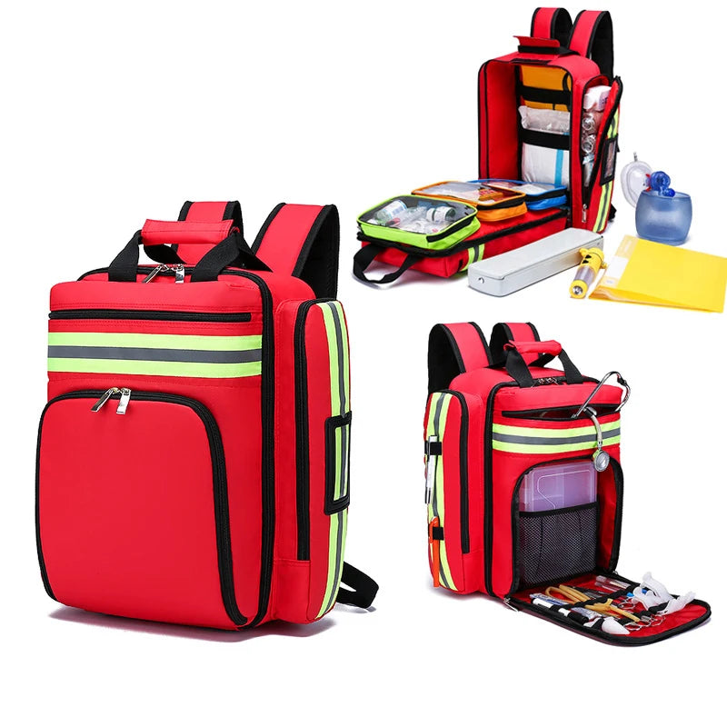 RescueMate Disaster Relief First Aid Backpack – Large Capacity Medical & Emergency Organiser