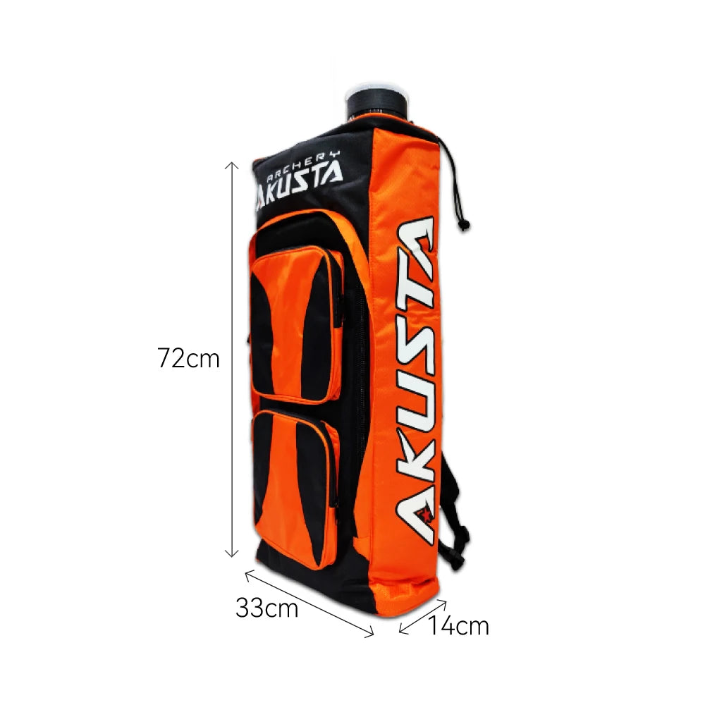 Recurve bow takedown bag with arrow quiver – portable case for hunting and target shooting