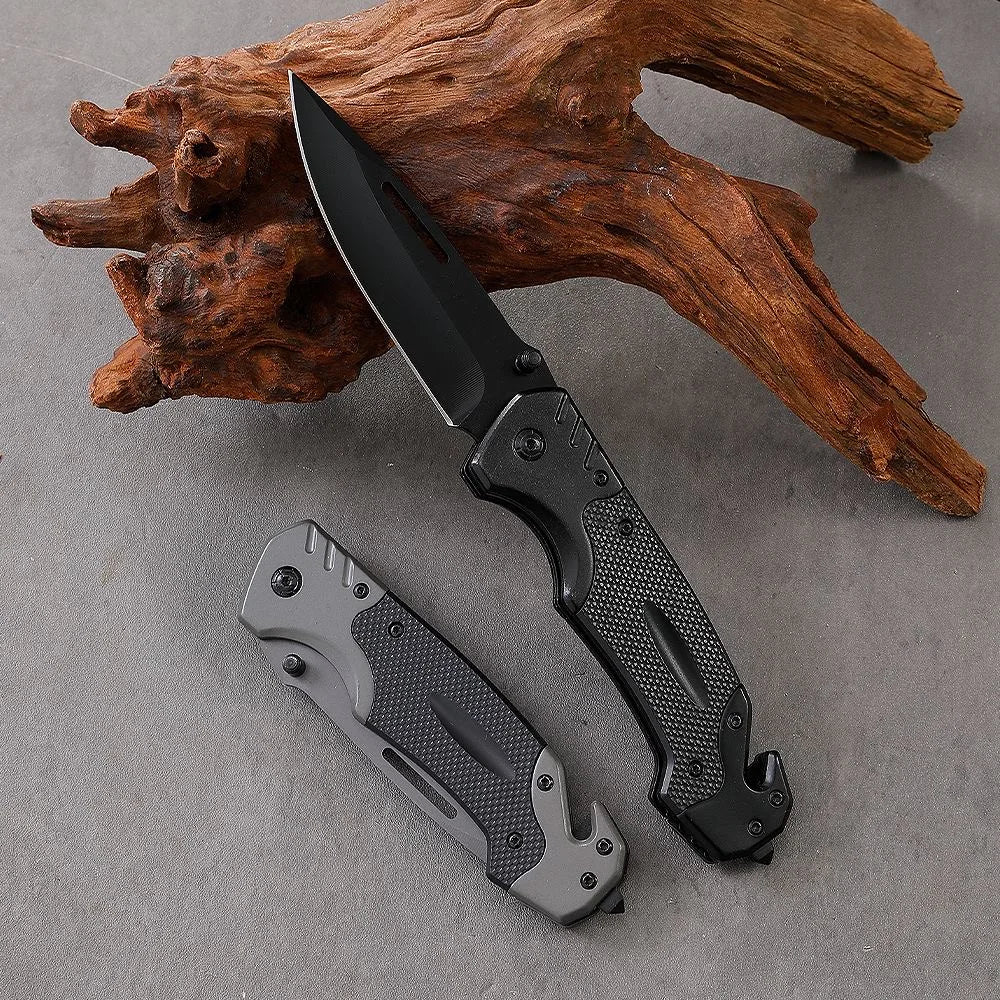 Stainless Steel Folding Survival Knife – Outdoor Camping EDC Tool for Fishing & Self-Defence