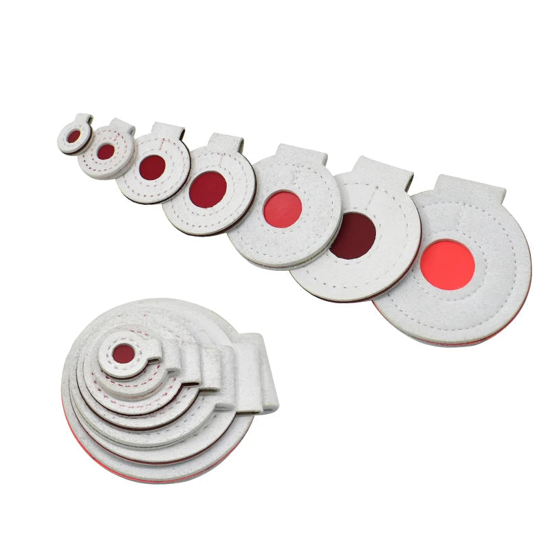 Shooting Training Bullseye Set – Hanging Leather Round Targets for Shooting Practice