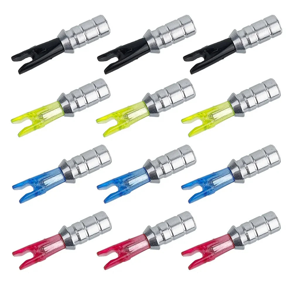 24pcs arrow pin nocks size L with aluminium pin – DIY archery accessories for 6.2mm carbon shafts
