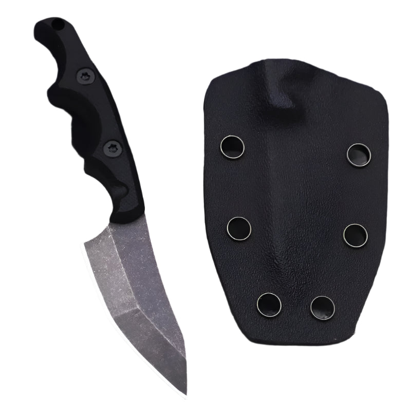 Pocket EDC Mini Straight Knife – 440C Steel for Camping & Hiking