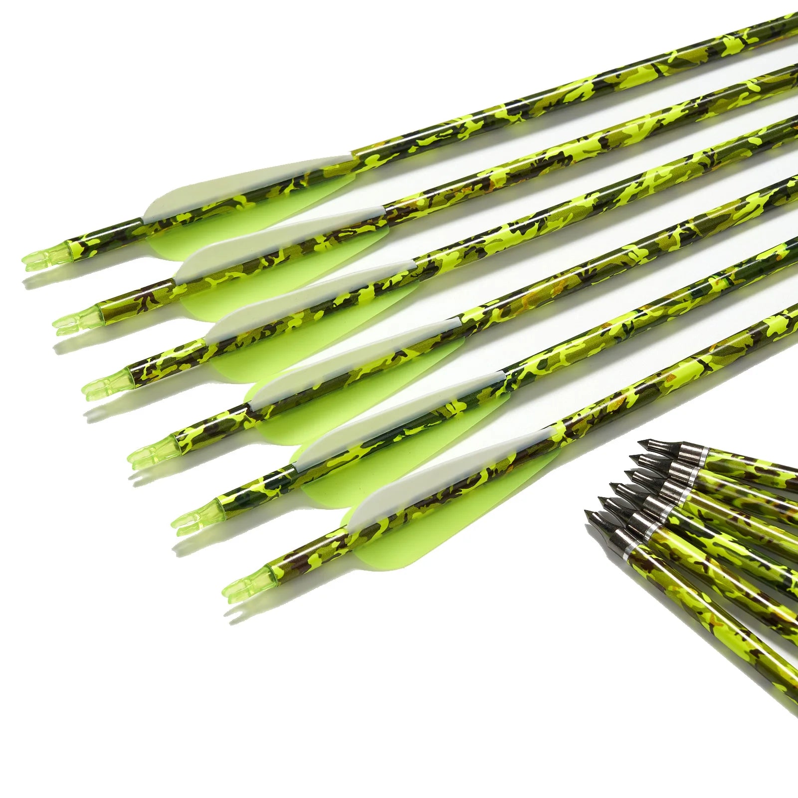 31.5-Inch Mixed Carbon Arrows – Durable Arrows for Outdoor Hunting & Target Shooting