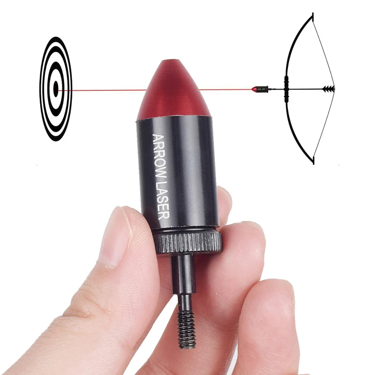 Archery Laser Bore Sight Red Dot Collimator for Bow and Crossbow Alignment