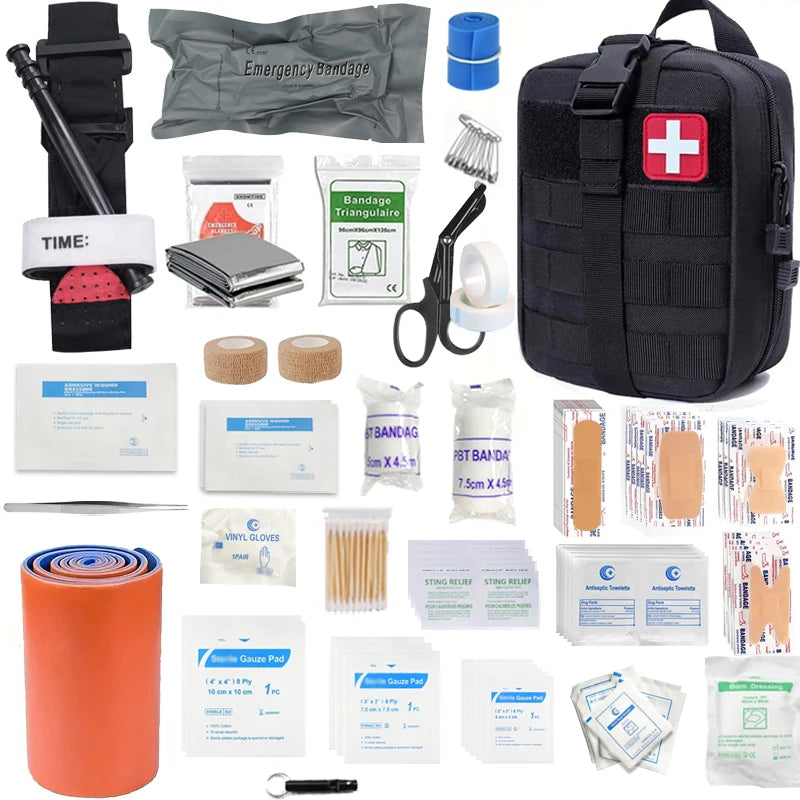 ALLCARE 156 pcs 30-in-1 First Aid Kit – Portable Emergency Medical Kit for Travel & Outdoors