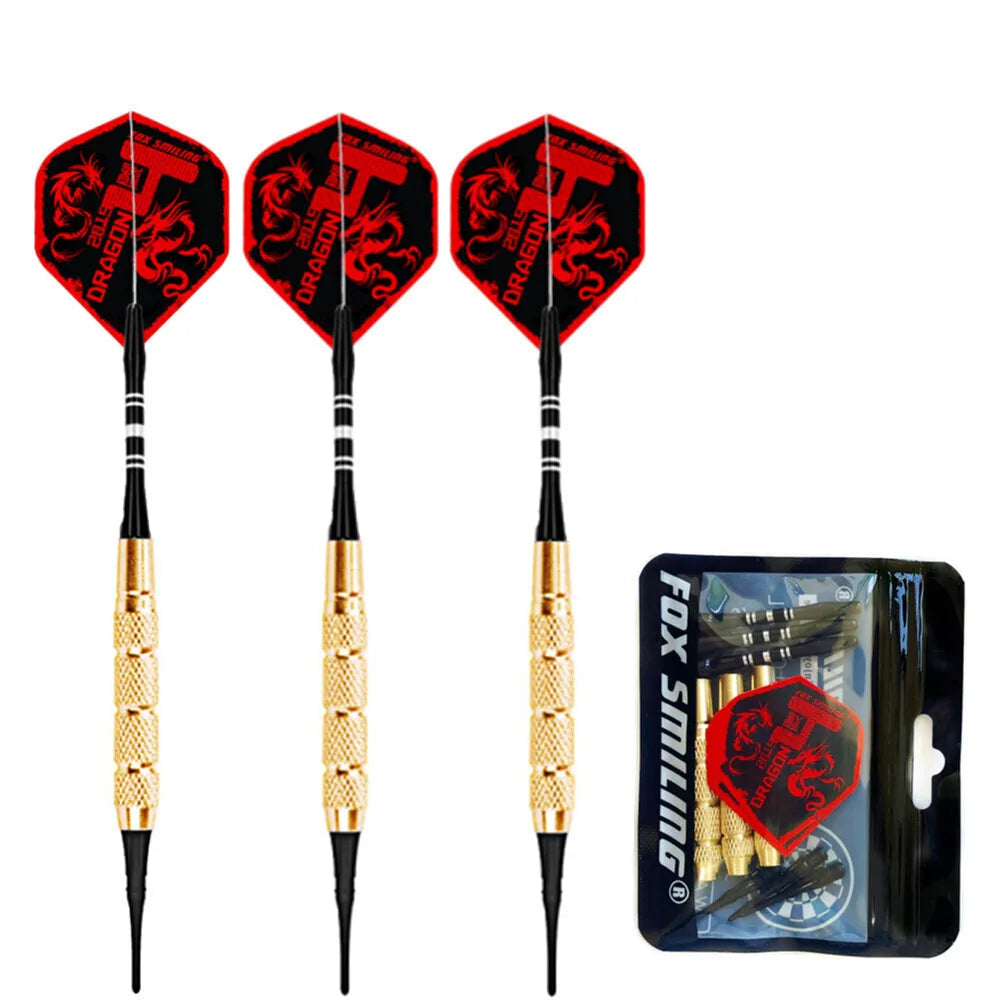3 pcs Fox Smiling 18g soft tip darts – aluminium shafts and nylon tips