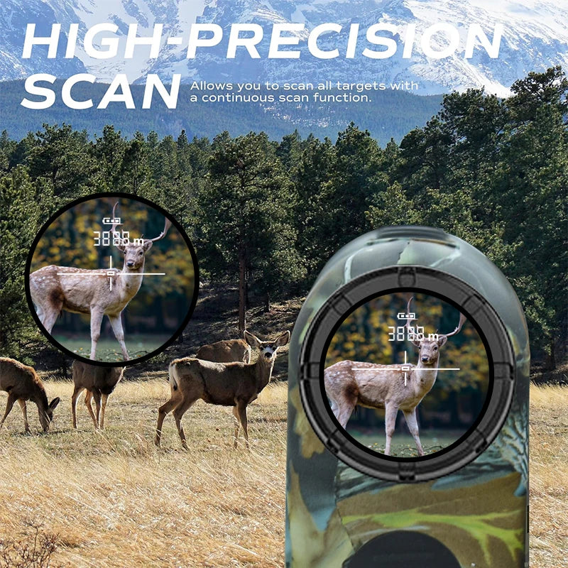 Laser Range Finder 656 Yard with Fog and Rain Mode for Hunting and Outdoor Use