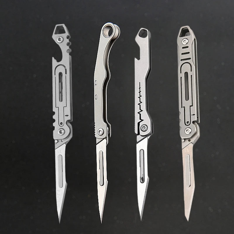 Mini Titanium Alloy Folding Surgical Knife – Portable EDC Utility Knife