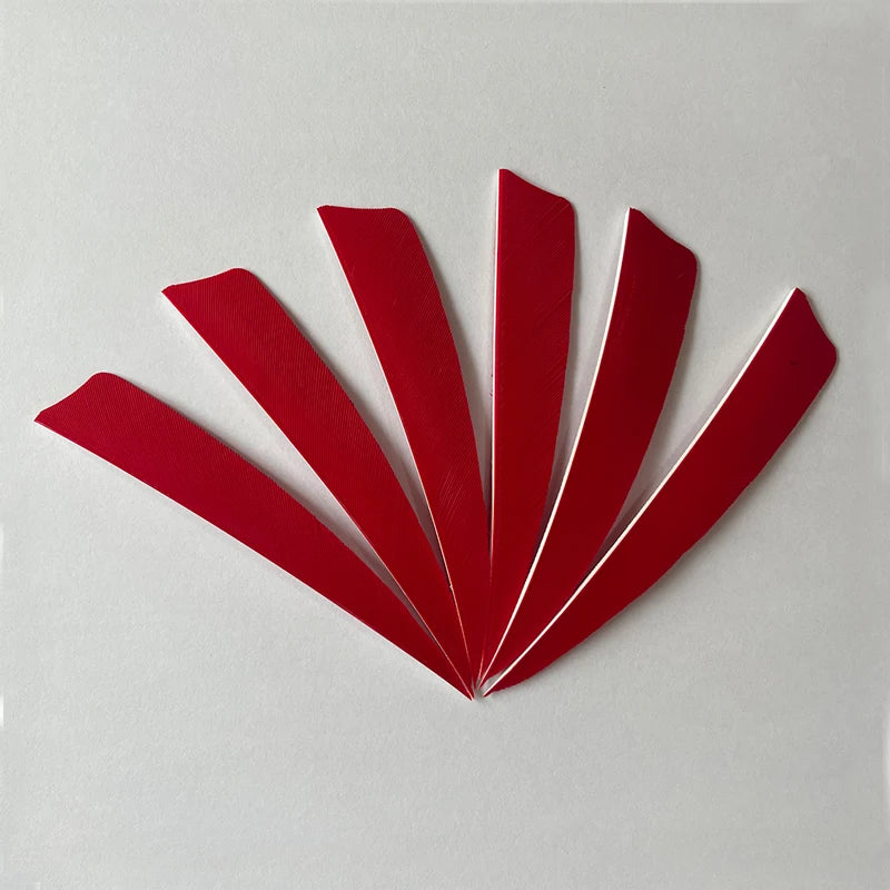 50pcs 4-Inch Turkey Feather Arrow Fletching – RW Shield Cut for Archery