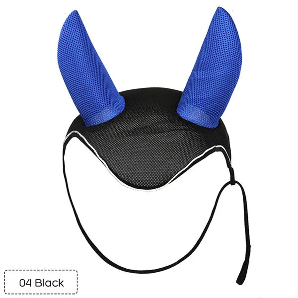 Horse Care Breathable Mesh Horse Ear Cover – Fly Mask Protector for Equestrian Riding