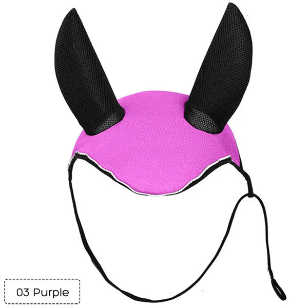 Horse Care Breathable Mesh Horse Ear Cover – Fly Mask Protector for Equestrian Riding