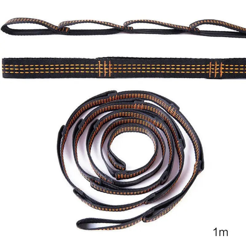 Adjustable Hammock Straps for Tree Hanging and Aerial Yoga – 1m Polyester Belt