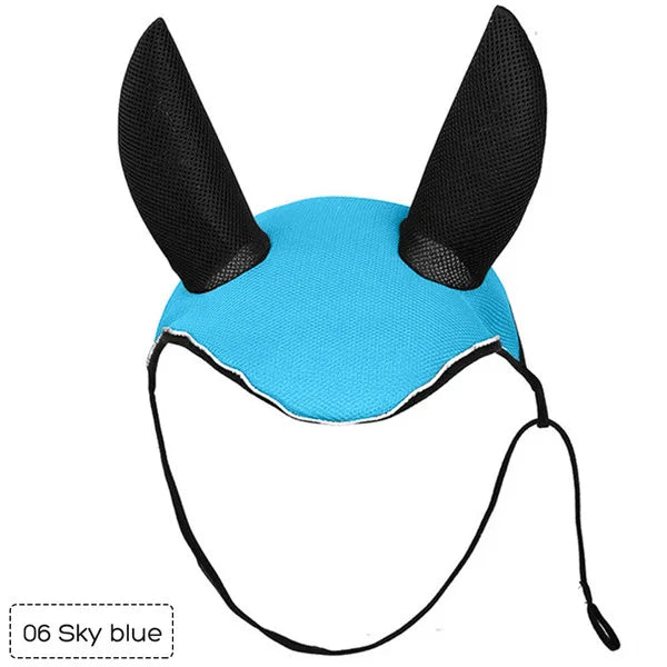 Horse Care Breathable Mesh Horse Ear Cover – Fly Mask Protector for Equestrian Riding