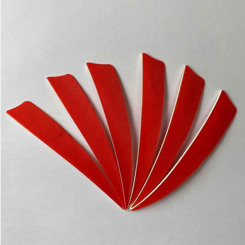 50pcs 4-Inch Turkey Feather Arrow Fletching – RW Shield Cut for Archery