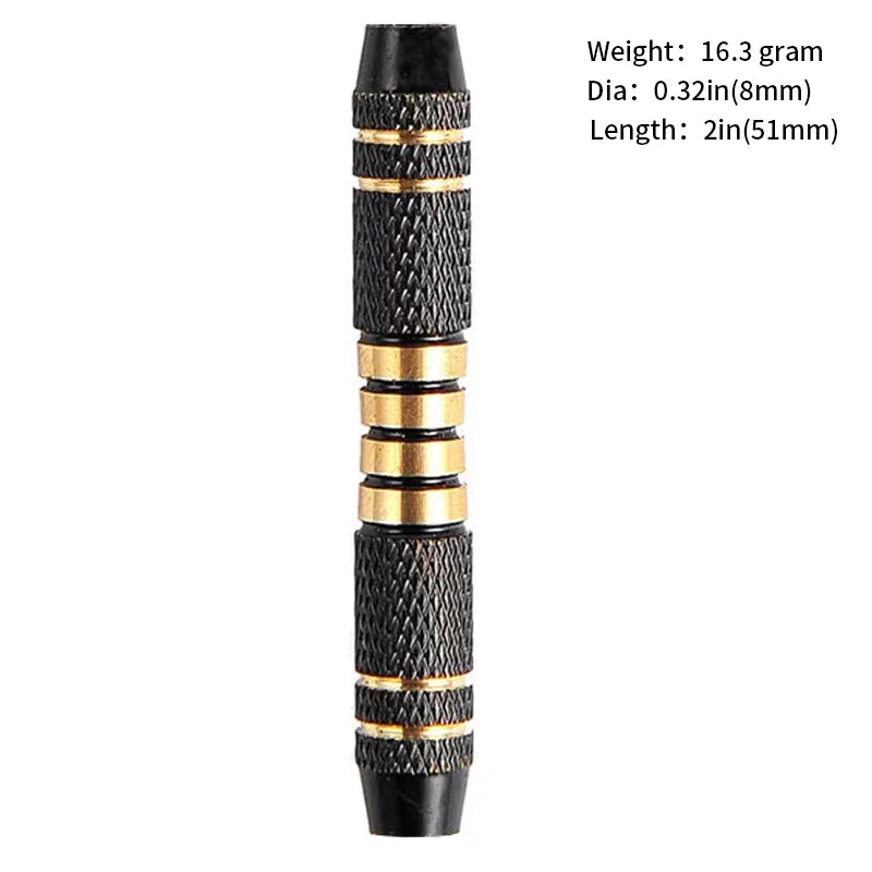 6PCS Copper Dart Barrels Replacement –  with Shafts for Soft & Steel Tip Darts