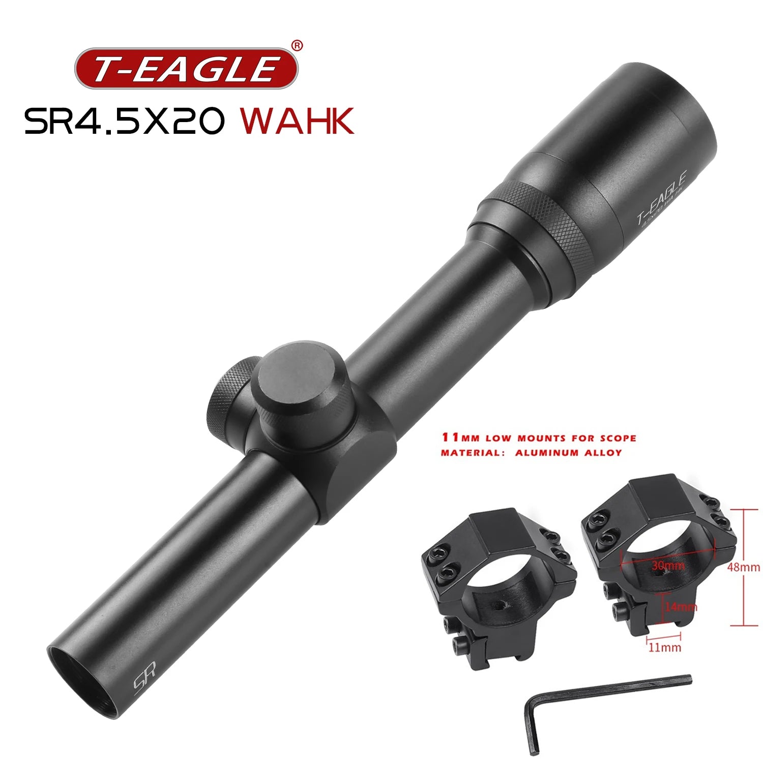 T-EAGLE EO 4.5X20WA Rifle Scope, Tactical Airsoft & Hunting Optics, Outdoor Sport Hunting Shooting