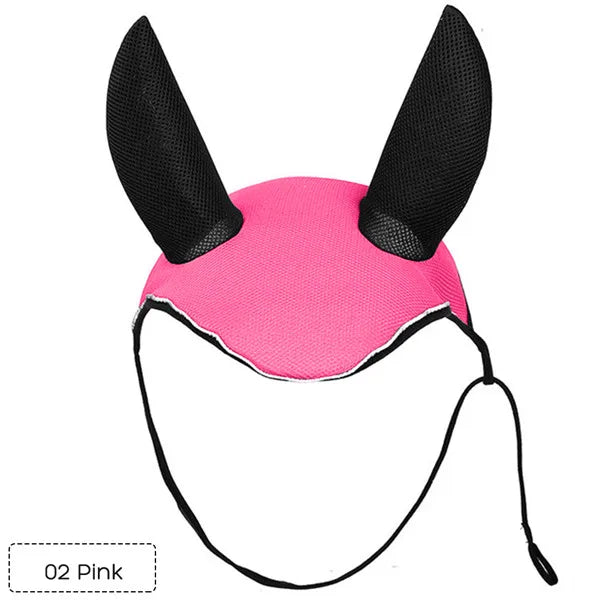 Horse Care Breathable Mesh Horse Ear Cover – Fly Mask Protector for Equestrian Riding