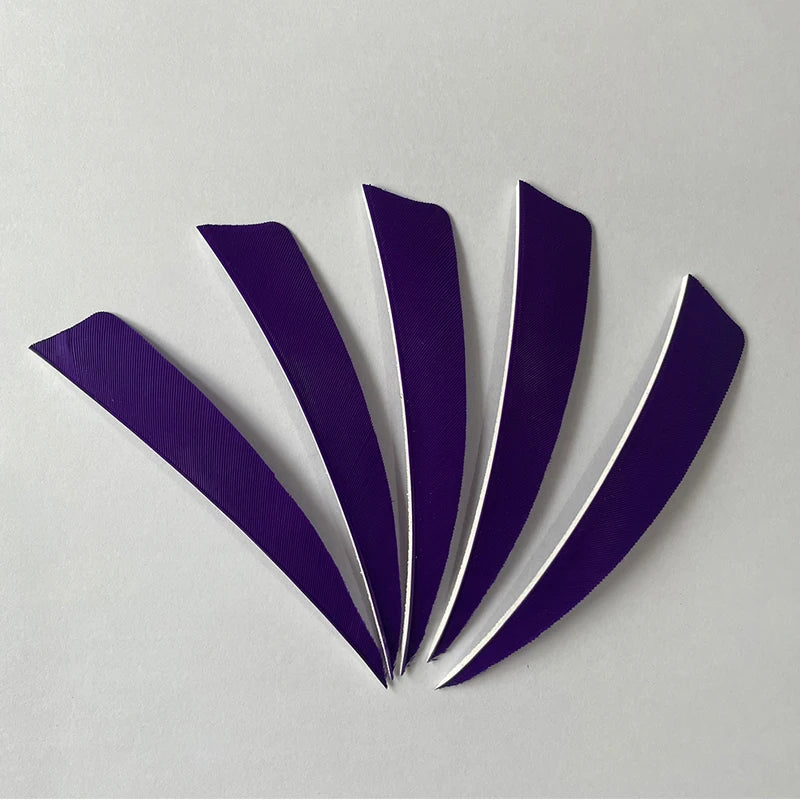 50pcs 4-Inch Turkey Feather Arrow Fletching – RW Shield Cut for Archery